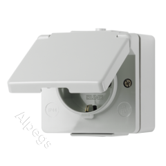 620W Штепсельная розетка SCHUKO для накладного монтажа 16A 250V   IP44