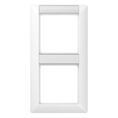 AS582NAWW Рамка 2-кратная с полем для надписи для горизонтальной и вертикальной установки; белая