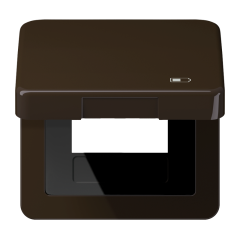 Рамка с подпружиненной крышкой для USB-механизмов, с центральной платой, CD590KLUSBBR