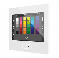 Сенсорная панель KNX Z35, емкостной ЖК дисплей 3.5” с фоновой подсветкой, цвет глянцевый белый