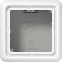 CD581AWW Коробка накладная  с рамкой, 1-кратная, белая