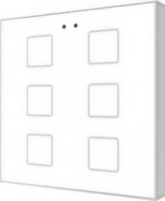 Выключатель сенсорный KNX Flat F6, 6-кнопочный, в уст. коробку, цвет белый