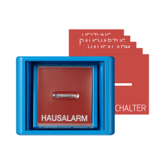 AS561GLBL Клавиша с прозрачной крышкой для всех встраиваемых выключателей и кнопок; синяя