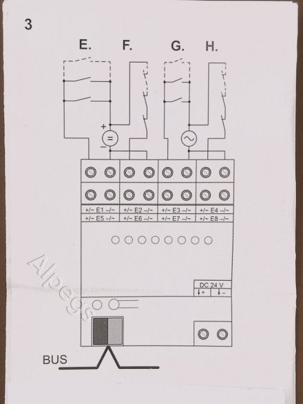 2128REG KNX/EIB-ввод бинарный; 8 входов