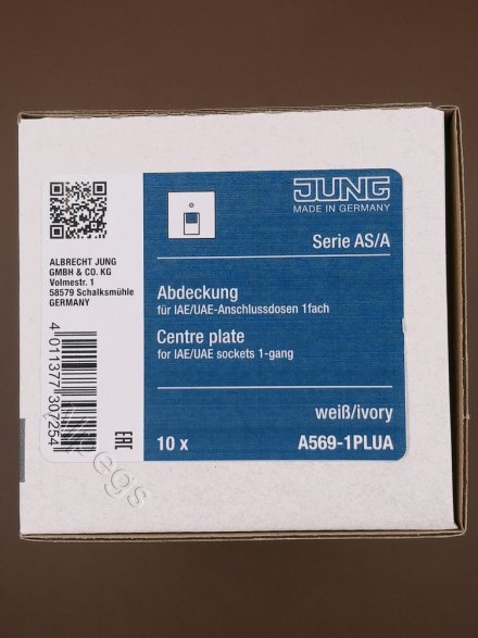 A569-1PLUA Крышка для одинарной розетки UAE; слоновая кость