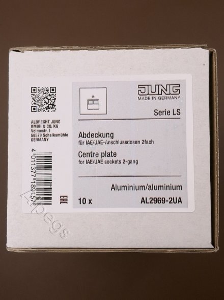 LSmetal Накладка для комп. розетки 2хRJ45, алюм. AL2969-2UA