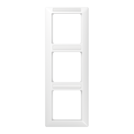 AS583BFINAWW Рамка 3-кратная вертикальная с полем для надписи белая