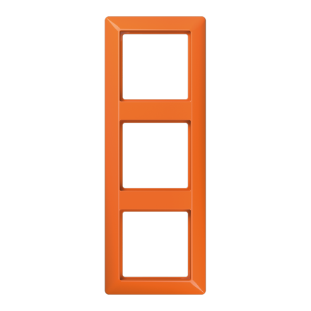 AS583BFO Рамка 3-кратная для вертикальной и горизонтальной установки; термопласт, оранжевая