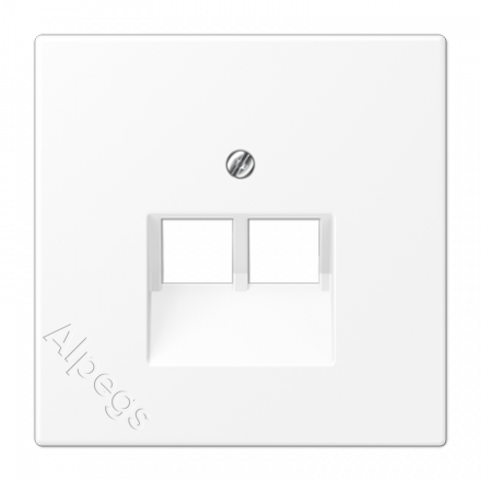 LS990 Накладка для комп./тлф. розетки 2хRJ45, цвет Матовый белый LS969-2UAWWM