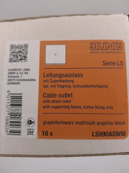 LS990 Вывод кабеля, цвет матовый черный LS990ASWM