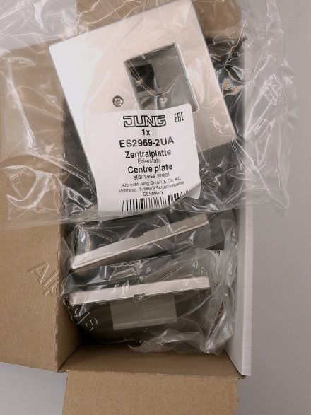 LSmetal Накладка для комп. розетки 2хRJ45, стальн. ES2969-2UA