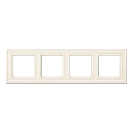 Рамка четверная Jung Eco Profi Deco, слоновая кость, EPD484