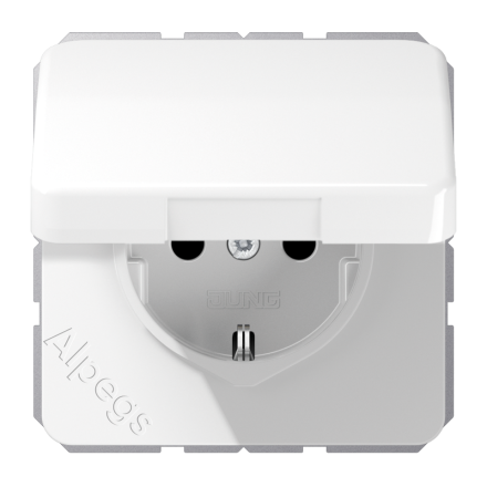 CD1520BFKLWW Штепсельная розетка SCHUKO 16A 250V  с защитой от влажности; белая