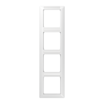 AS584BFINAWW Рамка 4-кратная вертикальная с полем для надписи белая