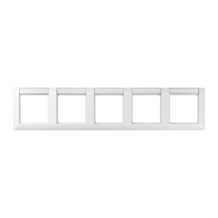 AS5850NAWW Рамка 5-кратная с полем для надписи для горизонтальной установки; белая