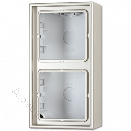 LSmetal Коробка 2-ная для накладного монтажа, стальн. ES2582A-L