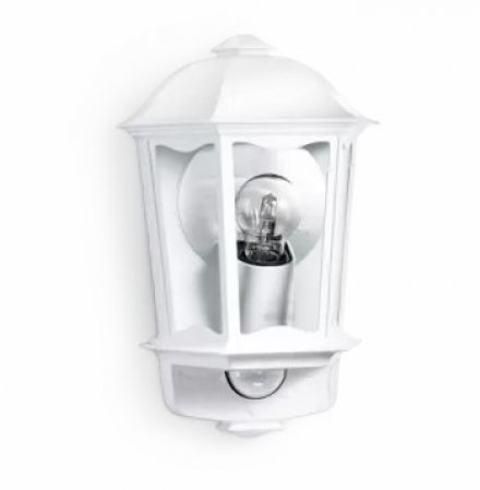 L 190 S 644512 IP 44 white/clear светильник с датчиком движения настенный уличный  E27 1 х 60 Вт (накаливания) или LED 1 х от 5 Вт до 12 Вт