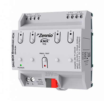 Интерфейс KNX-DALI DALIBOX Broadcast 4CH