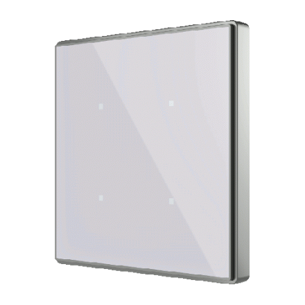 Выключатель сенсорный KNX Square TMD, 4-кнопочный, цвет серебро