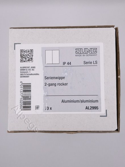 LSmetal Клавиша 2-ная, алюм. AL2995