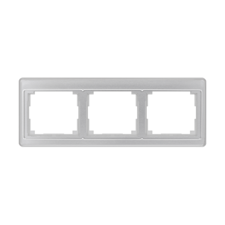 SL5830SI Рамка для горизонтальной установки 3-кратная; серебро
