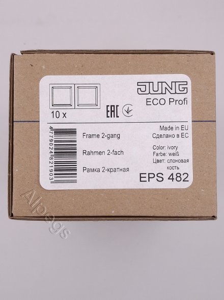 Eco Profi Standart Рамка 2-местная, цвет Слоновая кость EPS482