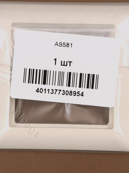 AS581 Рамка 1-кратная для вертикальной и горизонтальной установки; слоновая кость