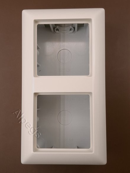 AS582AW Коробка для накладного монтажа 2-кратная; слоновая кость