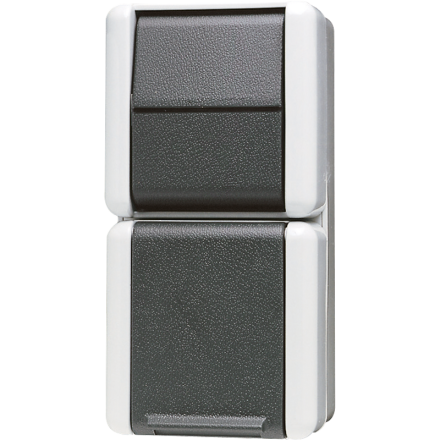 876W Комбинация - розетка универсальный выключатель; для накладного монтажа IP44