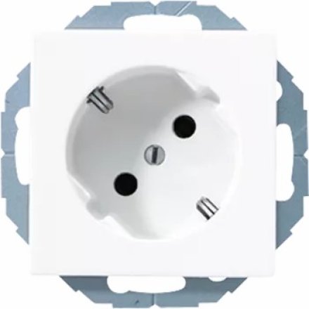 A520-45WW Штепсельная розетка SCHUKO 16A, 250V  с поворотом на 45°; белая