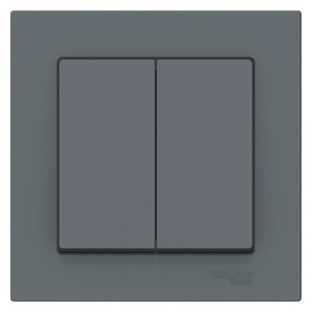 ATN000752 - AtlasDesign 2-клавишный ВЫКЛЮЧАТЕЛЬ, схема 5, 10АХ, в сборе, ГРИФЕЛЬ