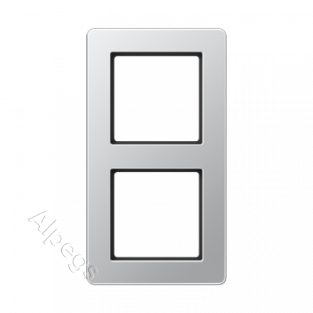 Jung A Flow - Рамка 2-ая, цвет алюминий AF582BFAL