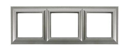 Рамка Eco Profi Standart 3-местная (алюминий), Jung EPS483AL