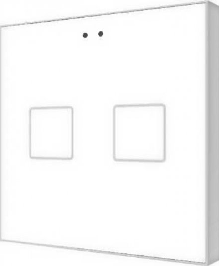 Выключатель сенсорный KNX Flat F2, 2-кнопочный, в уст. коробку, цвет белый