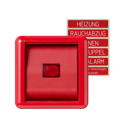 860WGLRT Крышка со стеклом – красная клавиша и красное окошко