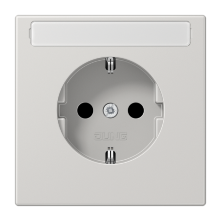 LS1520KINALG Штепсельная розетка SCHUKO 16A, 250V  с защитой от детей и полем для надписи; светло-серая