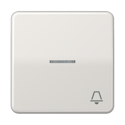 CD590KO5KLG Клавиша с окошком и символом звонок для выключателей с подсветкой; светло-серая