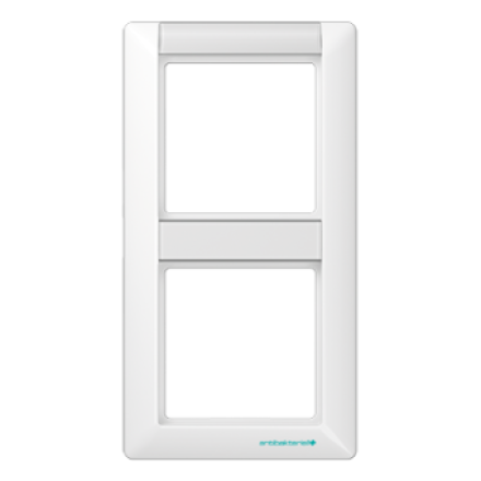 ABAS582NAWW Рамка 2-кратная с полем для надписи; белая