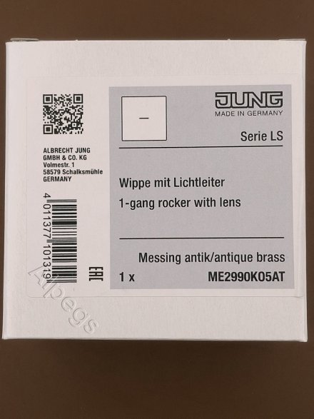 LSmetal Клавиша 1-ная с линзой, античн. латунь. ME2990KO5AT