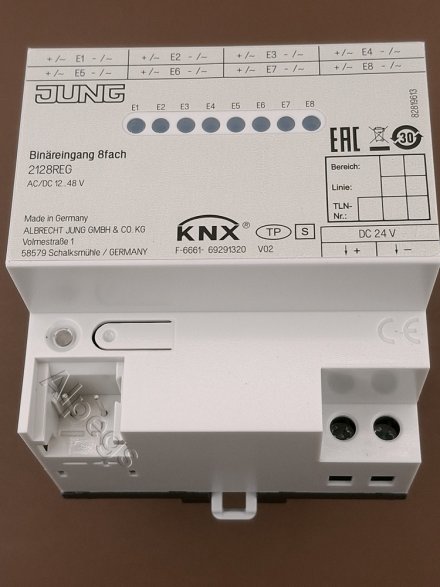 2128REG KNX/EIB-ввод бинарный; 8 входов