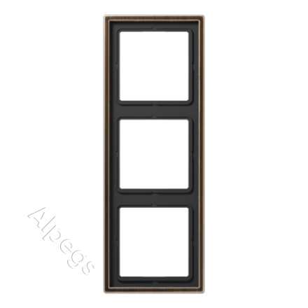 LSmetal Рамка 3-ная , античн. латунь. ME2983AT