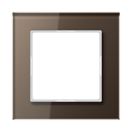AC581GLMO Рамка 1пост, стекло мокко