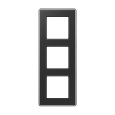 A VIVA Рамка 3-ная, стекло черный, Jung AV583GLMSW