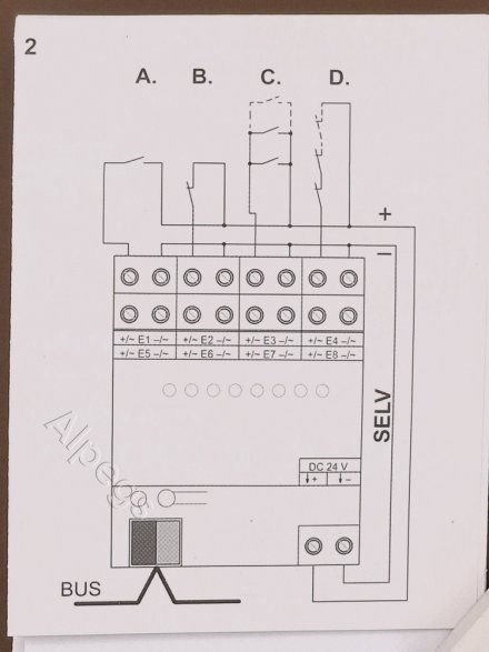2128REG KNX/EIB-ввод бинарный; 8 входов