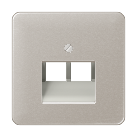 CD569-2UAPT Крышка для сдвоенной телефонной и компьютерной розетки UAE; платина