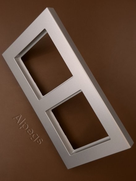 Jung A550 - Рамка 2-ая, цвет алюминий A5582BFAL