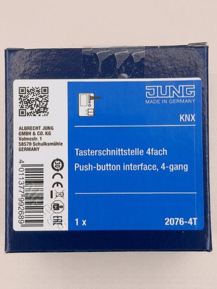 2076-4T KNX/EIB-интерфейс кнопок, 4-ной