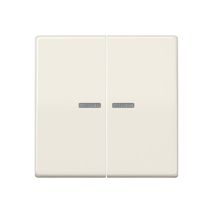 AS591-5KO5BF Клавиши для сдвоенного выключателя с окошком для подсветки; термопласт; слоновая кость