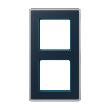 A VIVA Рамка 2-ная, стекло цвет Синий, Jung AV582GLMNB