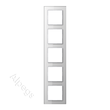 Рамка 5-постовая Jung A creation стекло белое, AC585GLWW